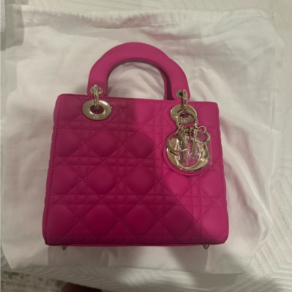 lady DIOR lambskin in pink purse - Picture 6 of 7